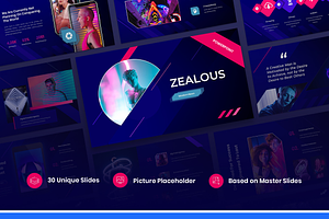Zealous – Modern Neon PPTX Template, a Presentation Template by Premast
