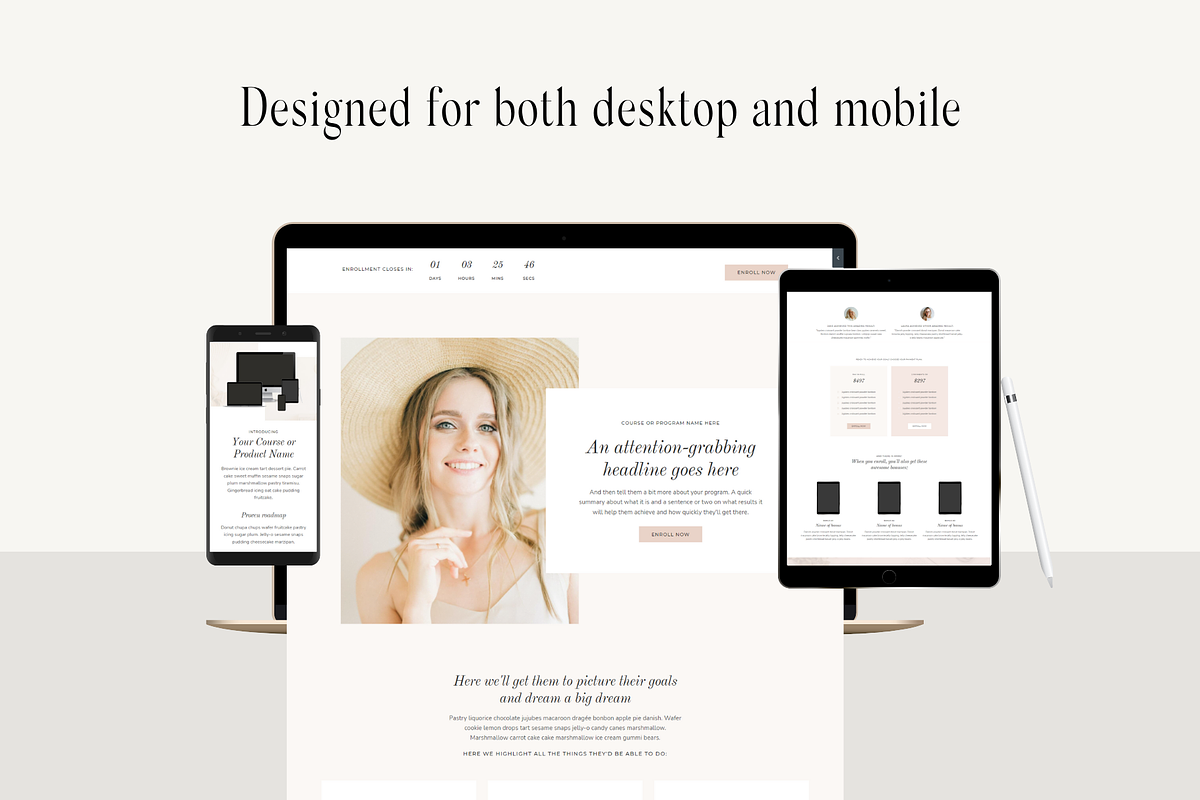 Kajabi Sales Page Template, a Landing Page Template by Pixel & Flow (Photo 7 of 8)