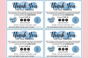 Thank you order card blue Canva 15, a Card Template by bonadigitals (Thumbnail 2 of 3)