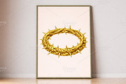 Gold Crown Of Thorns PNG, an Illustration by Canvas Craft (Thumbnail 5 of 6)