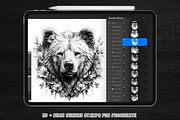 110 Bear Tattoo Stamps For Procreate, a Brush Add-On by Torus1 (Thumbnail 8 of 9)