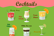 Cocktail Recipes. Vector, a Food Illustration by OS (Thumbnail 6 of 6)