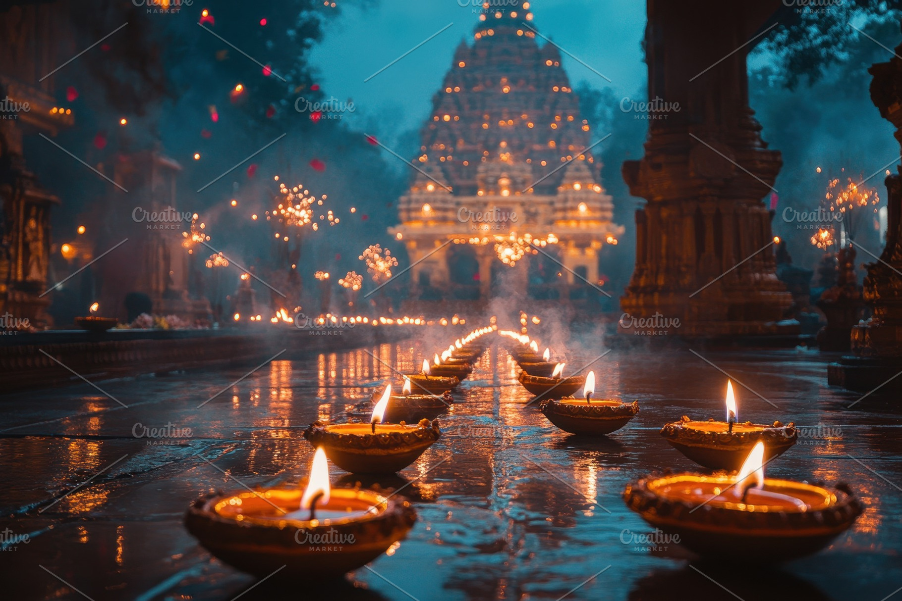 Celebration of lights during festiva, a Photo by Tanuart