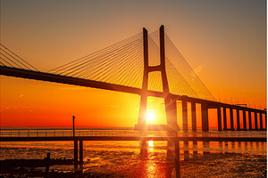 Vasco da Gamma road bridge in, an Architecture Photo by Nature and travel