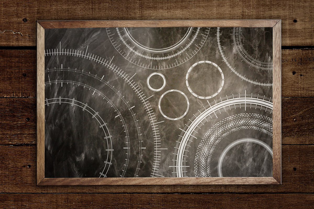 198 Simple Futuristic Circle Brushes preview 5