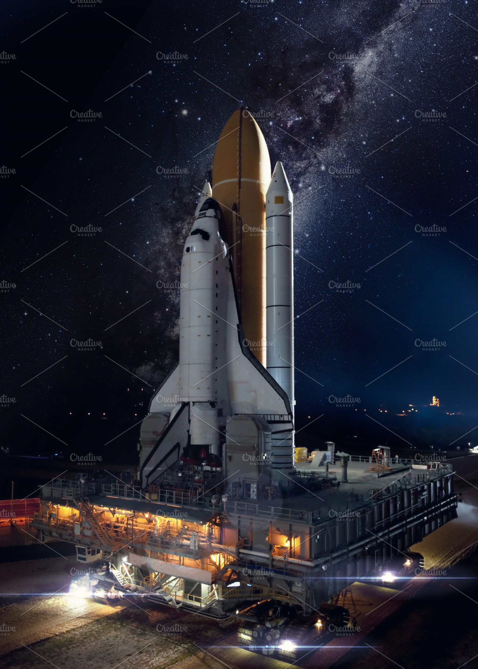 Space shuttle on the launch pad, an Abstract Photo by Vadim Sadovski