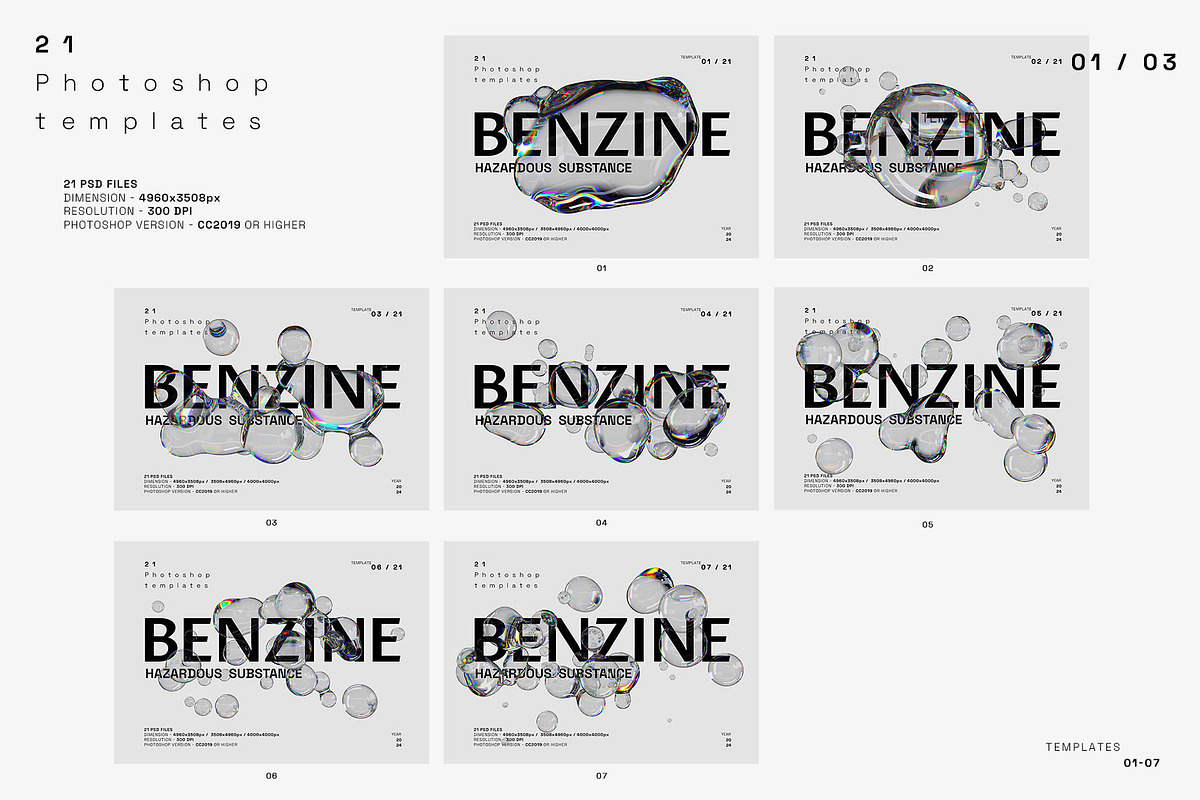 BENZINE - Liquid Photoshop Templates, a Design Template by Inartflow (Photo 4 of 21)