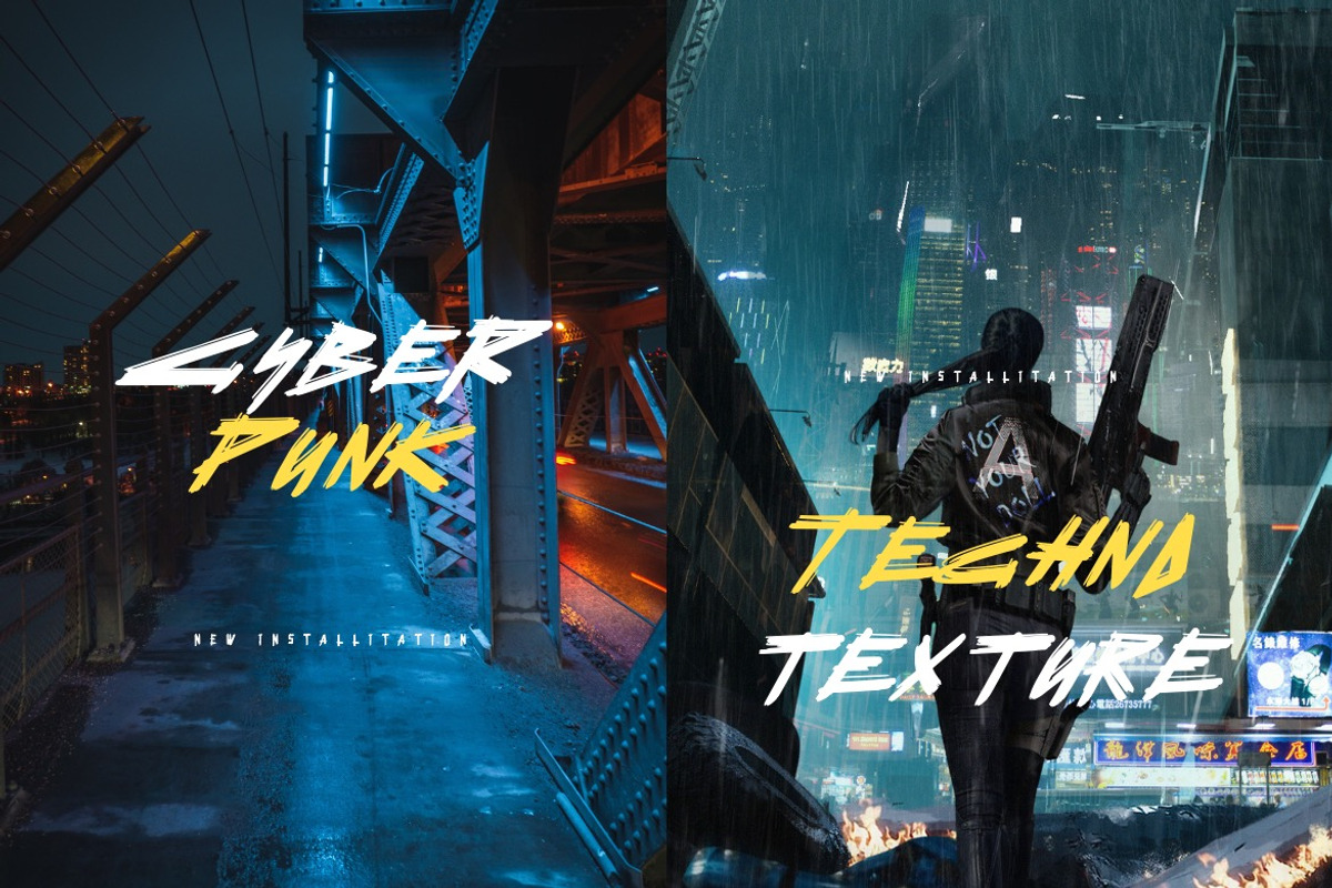 Zerowax - Tech Textured Font, a Handwritten Font by Dhabee (Photo 4 of 12)