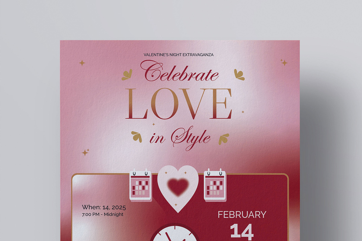 Valentine Day Flyer, a Flyer Template by MightyDesign (Photo 2 of 8)