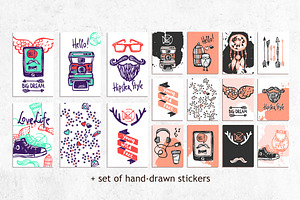 Hipster Big Doodle Set