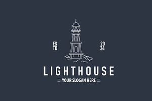 Lighthouse Logo Sea Tower Design, a Branding & Logo Template by Maylianaw28