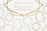 Gold geometric frames svg Clipart, an Object Graphic by DigitalArsiart (Thumbnail 1 of 9)
