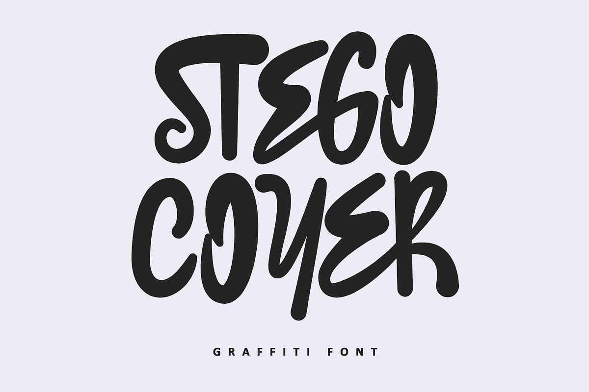 Stego Coyer Authentic Graffiti Brush, a Handwritten Font by Maulana Creative (Photo 1 of 7)