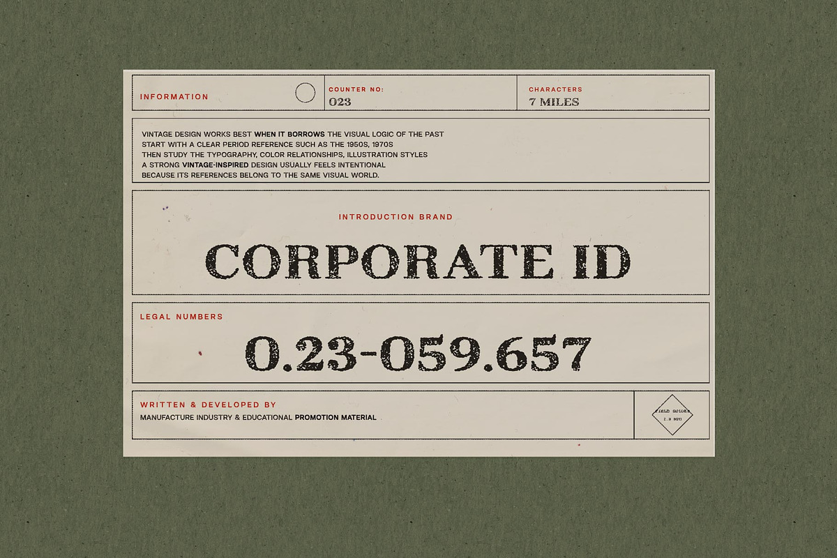 Archivers; Old Print All Caps Fonts, a Sans Serif Font by Eko Bimantara (Photo 3 of 10)