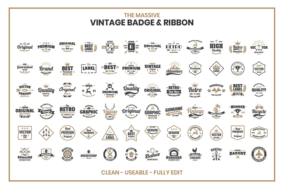 1200 Vintage Badge & Objects, a Branding & Logo Template by Toonsteb (Photo 6 of 20)