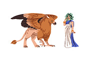 Mythical, fantastic creatures set, an Animal Illustration by PaperTrident (Thumbnail 6 of 7)