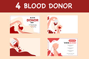 Blood donor day vector bundle, an Education Illustration by foxndeer (Thumbnail 1 of 4)