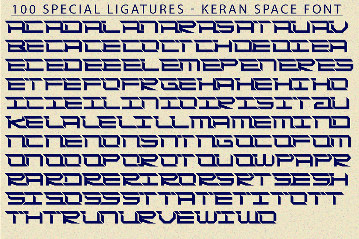 Keran Space Font, a Sans Serif Font by 177Studio (Photo 7 of 8)