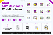 CRM Dashboard Icons, an Outline Icon by vexper (Thumbnail 1 of 10)