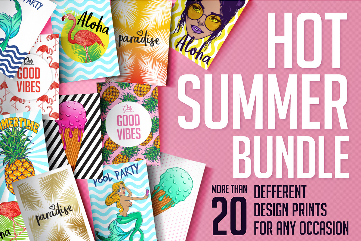 SALE! Hot summer bundle PRINTS, a Decorative Illustration by VioSilent (Photo 1 of 12)