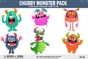 Spooky Crew - 6 Cute Monsters, a Decorative Illustration by D R A W K M A N (Thumbnail 1 of 8)