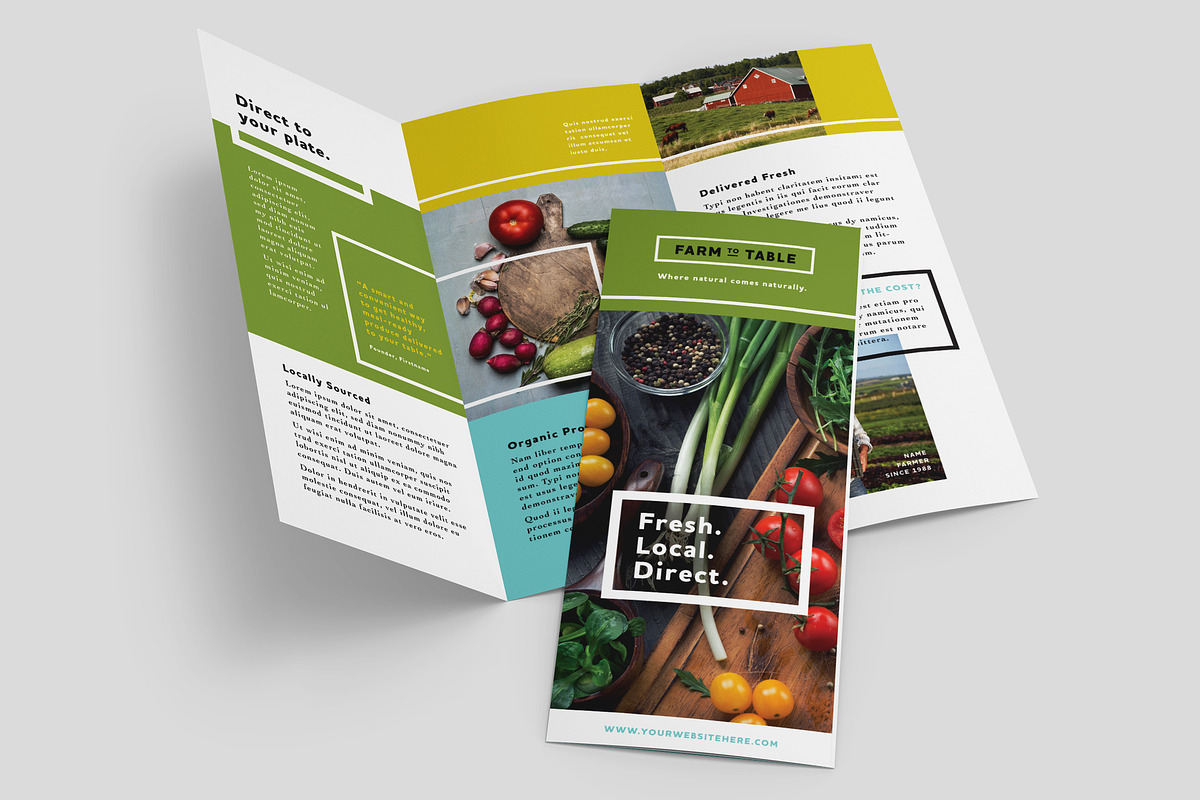 Organic Food Trifold Brochure, a Brochure Template by StockLayouts (Photo 1 of 4)