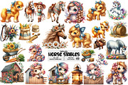 Horses Stables Clipart, an Illustration by Pixels.Craft (Thumbnail 1 of 10)