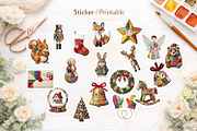 Christmas Patchwork Clipart, a Seasonal Illustration by Artnoy (Thumbnail 7 of 7)