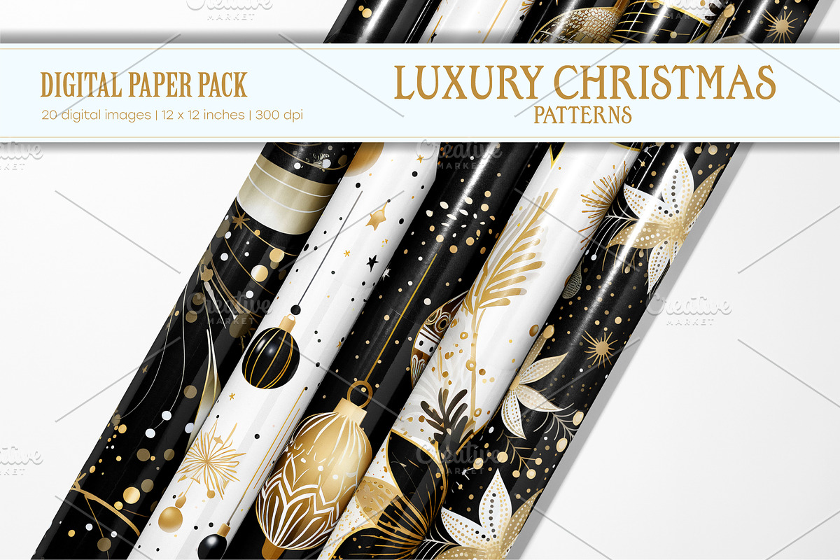 Luxury Christmas patterns., a Texture Graphic by KENO Mascots (Photo 4 of 5)