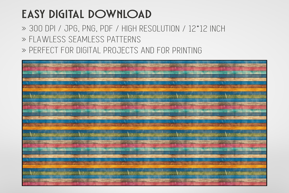 20 Seamless Grunge Stripes Patterns, a Pattern Graphic by Nordic Design (Photo 2 of 9)
