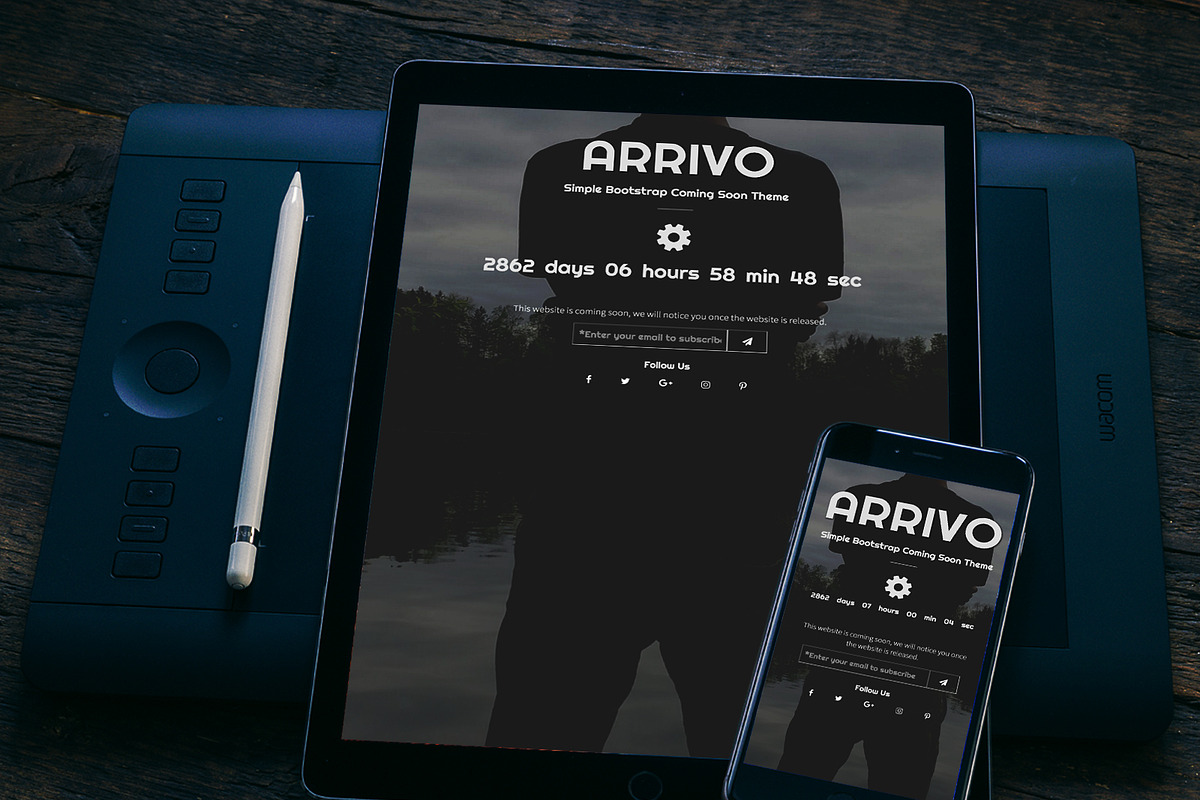 Arrivo - Coming Soon, a Bootstrap Template by DocWilson (Photo 2 of 2)