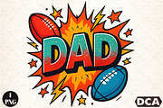 DAD Comic Style Sublimation PNG, an Illustration by DreamCafeArt (Thumbnail 1 of 7)