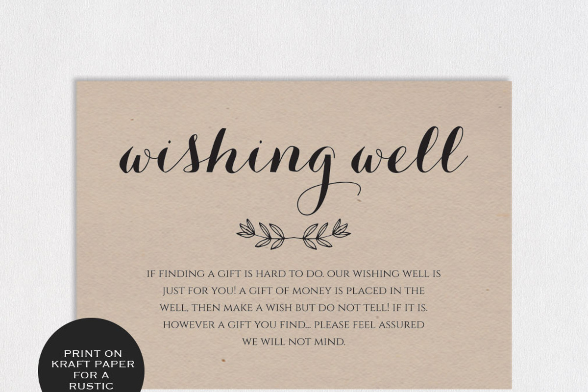 Wishing Well Card Template SHR447, an Invitation Template by Shafura_Wedding (Photo 2 of 5)