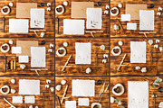 Set Mockups. WOODEN, a Print Template by Mockups4you (Thumbnail 2 of 3)