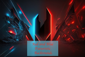Red and Blue Futuristic Backgrounds