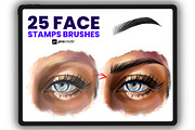 Brows Procreate Brushset, Eyebrows, a Brush Add-On by Procreate Market (Thumbnail 1 of 2)