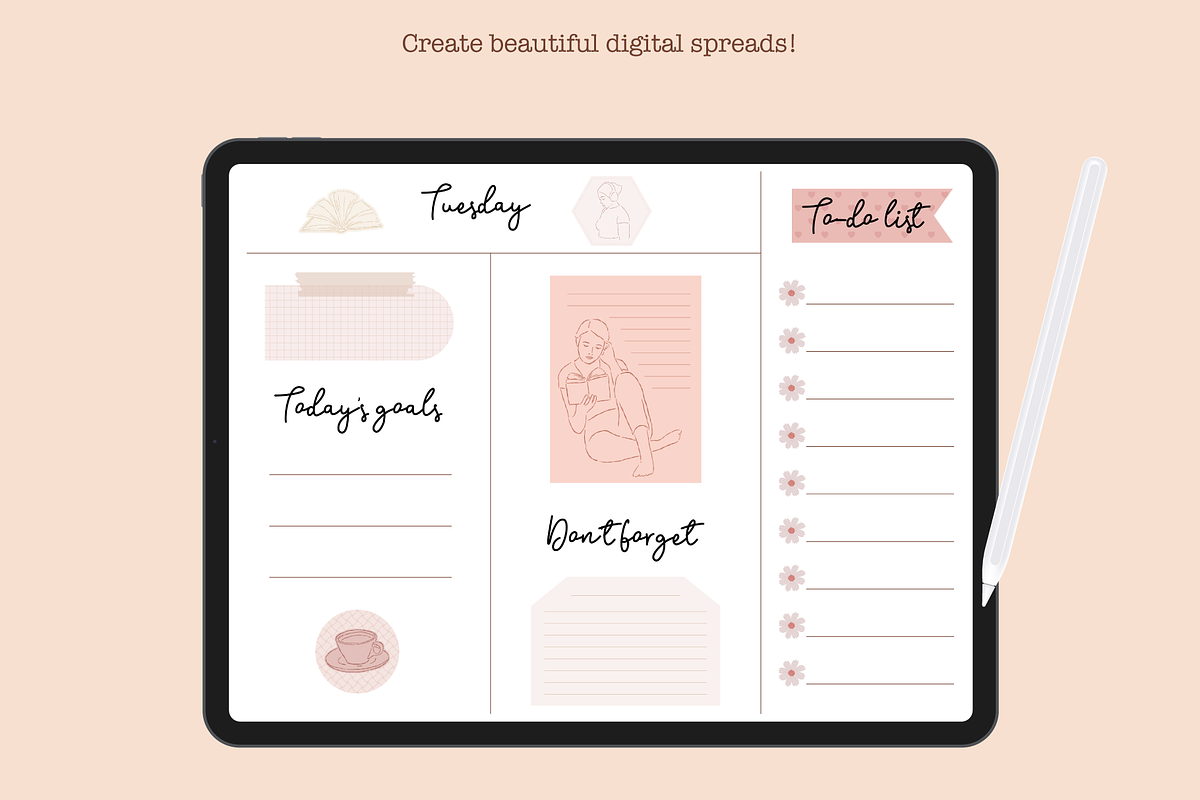 Digital Bullet Journaling stickers, an Object Graphic by Digitaliya (Photo 9 of 9)