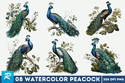Watercolor Peacock Sublimation, an Object Graphic by Regulrcrative (Thumbnail 1 of 7)