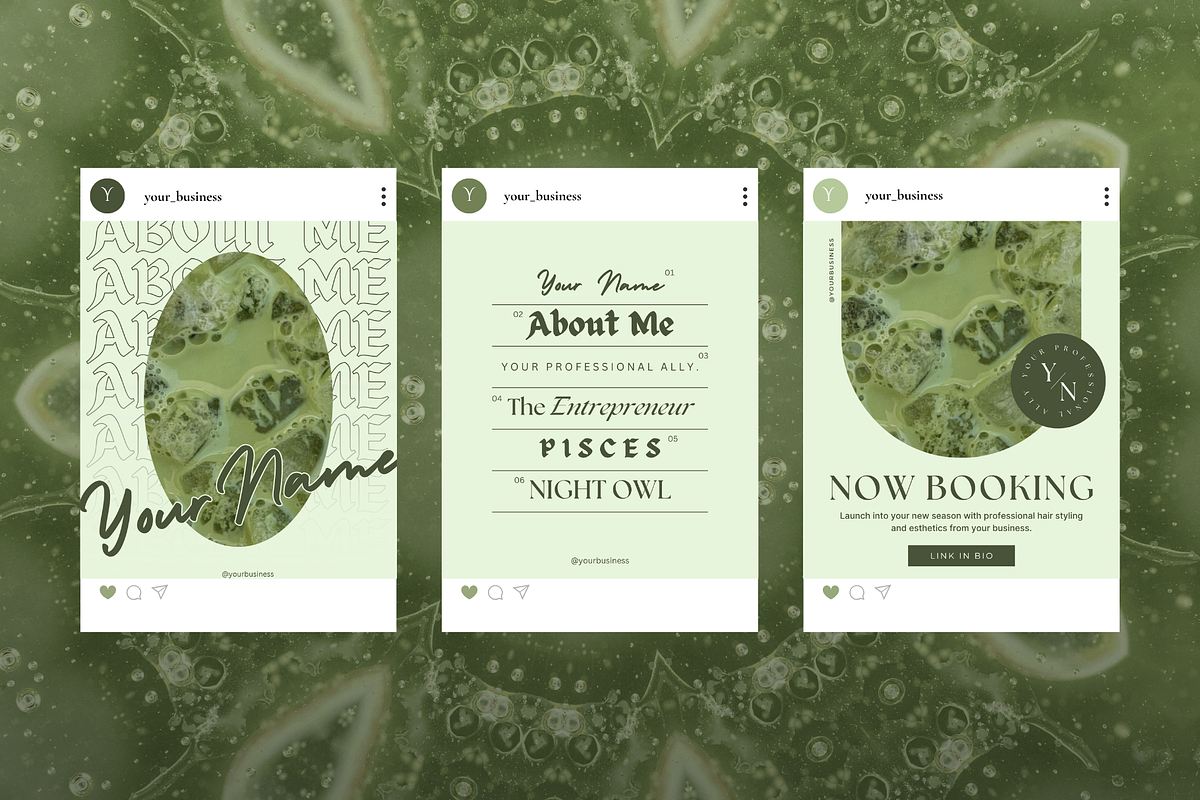 Matcha Green Branding Kit, a Social Media Template by The Flossy Finch (Photo 17 of 18)