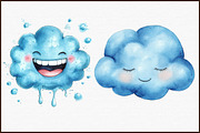 Blue Cloud Clipart, Blue Emoticon Cl, an Illustration by Sublimation Artist (Thumbnail 3 of 6)