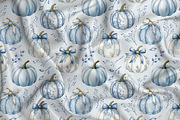 Blue White Pumpkins Seamless Pattern, a Pattern Graphic by Kreeya Art Shop (Thumbnail 5 of 9)