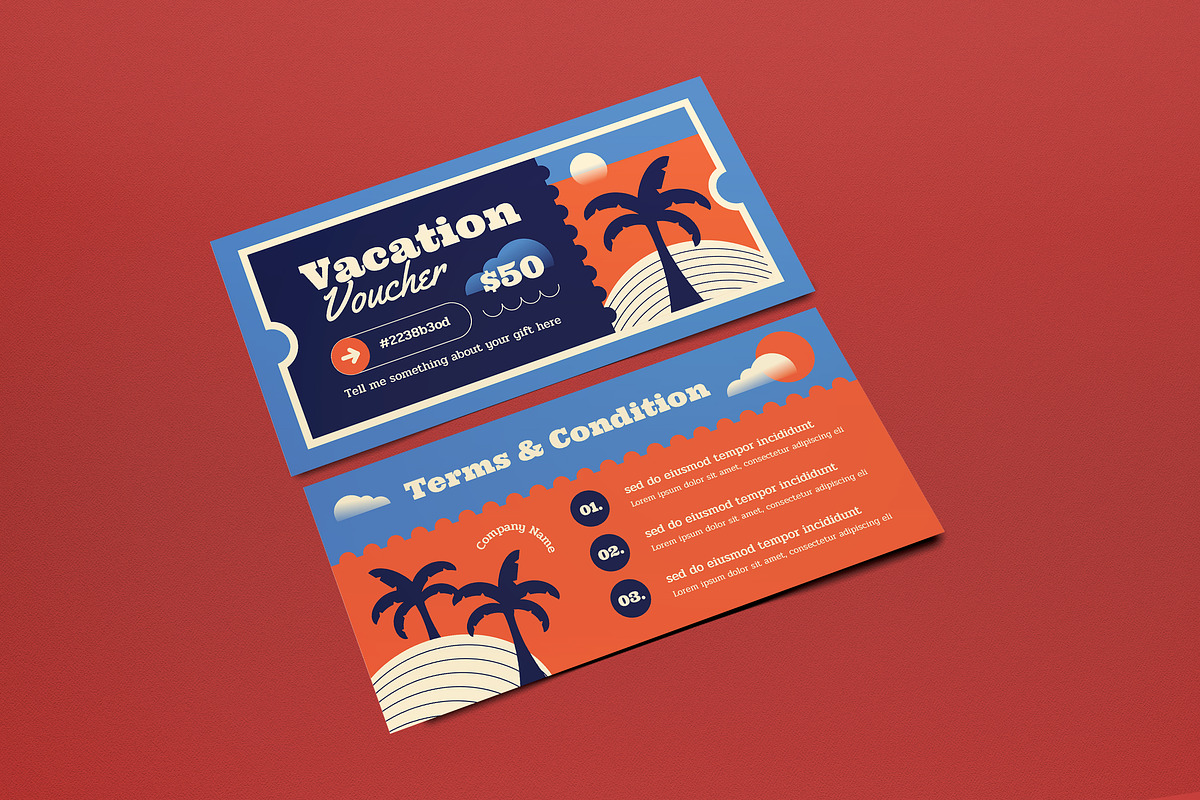 Travel Agency Voucher, a Card Template by graphicook (Photo 2 of 3)