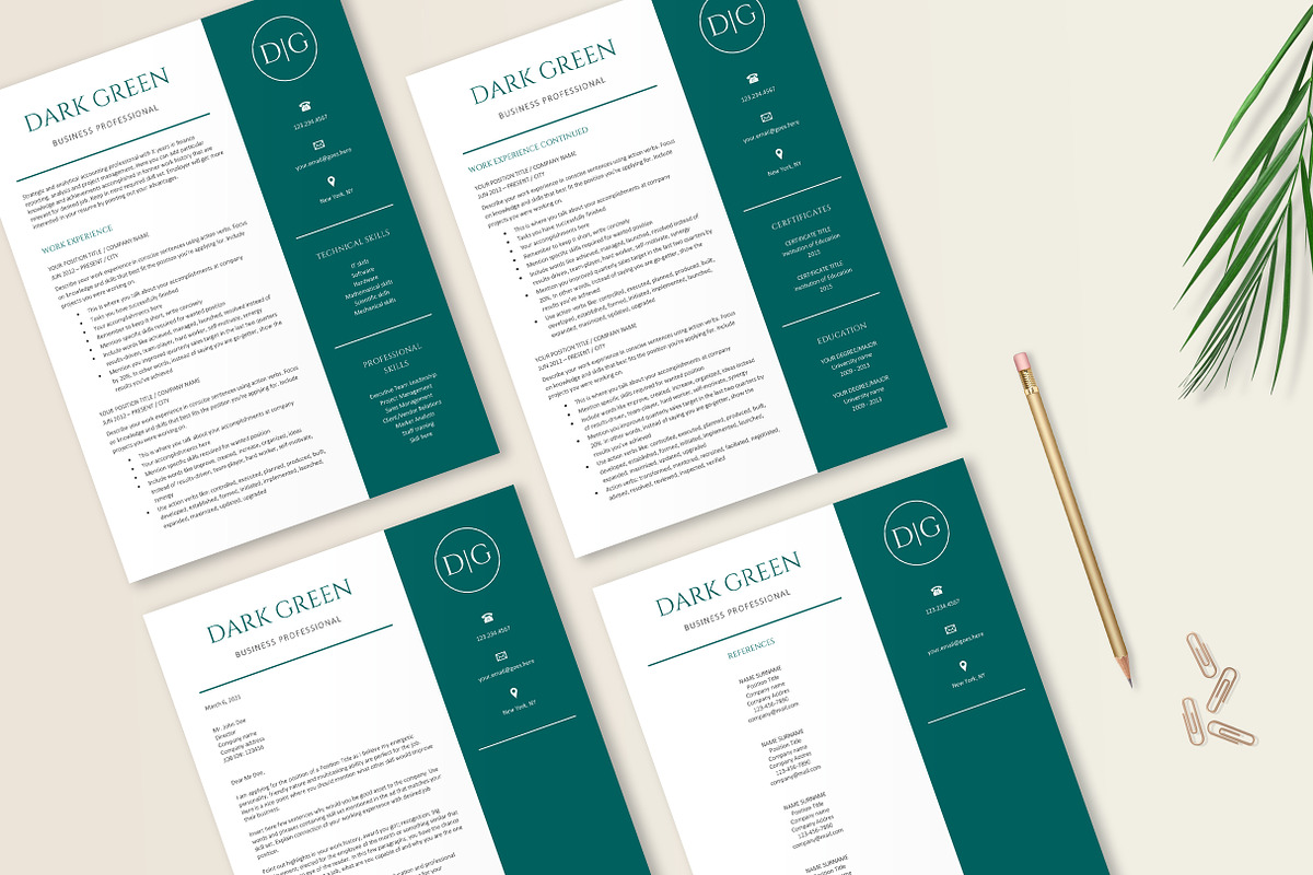 Modern Resume Template | MS Word, a Resume Template by Stanin Studio