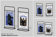 Poster Stand Mockup, an Advertising Mockup by Unerispace (Thumbnail 1 of 5)