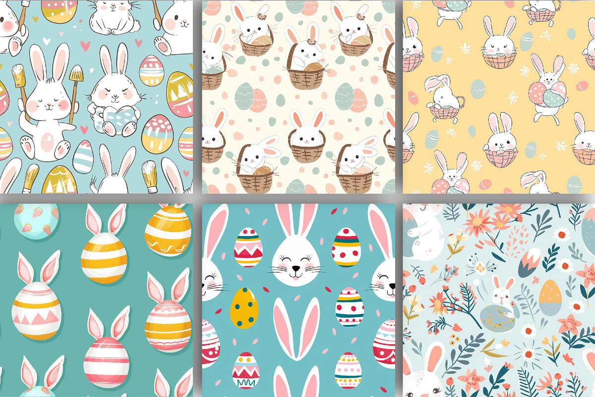 Cute Easter Painted Seamless Pattern, a Pattern Graphic by DreamCafeArt (Photo 7 of 7)