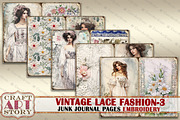 Lace fashion Junk Journal Kit part 3, a Person Illustration by CraftArtStory (Thumbnail 3 of 6)