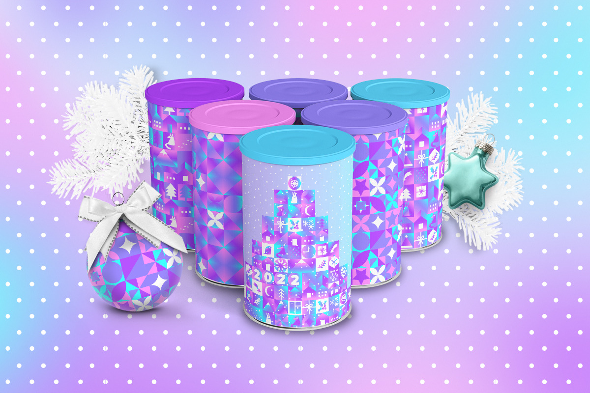 Holographic Christmas Geometric Set, an Object Graphic by Julie&Taily (Photo 13 of 23)