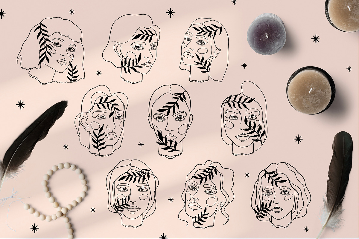 Collection human face and hands., a Person Illustration by Moonflora (Photo 3 of 8)