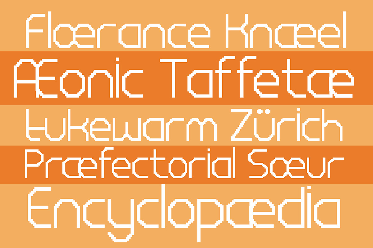 Arrivo Sans Pixel - 8Bit Font, a Sans Serif Font by CuratedType Studio (Photo 7 of 9)