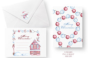 Christmas snowman watercolor clipart, a Seasonal Illustration by SabinaWatercolorArt (Thumbnail 14 of 17)